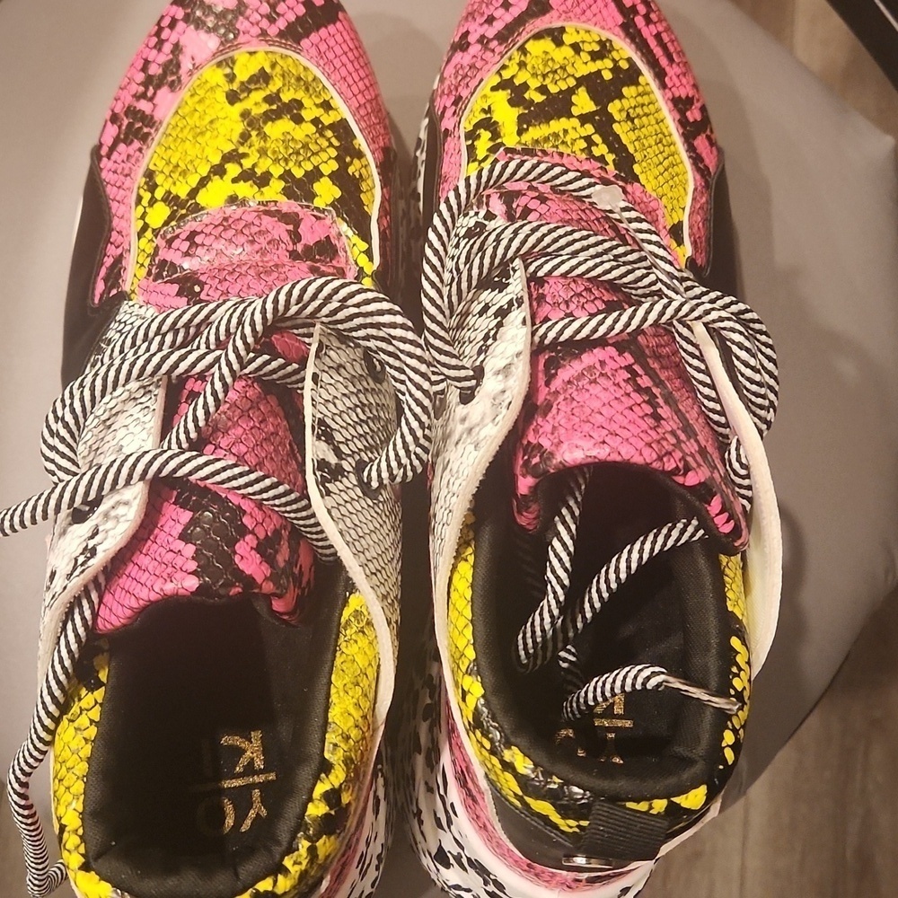 Yoki Stylish Women's Sneakers - Pink and Yellow - Picture 4 of 6